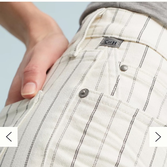 Citizens of Humanity Cream Pinstripe Jeans - Picture 2 of 5